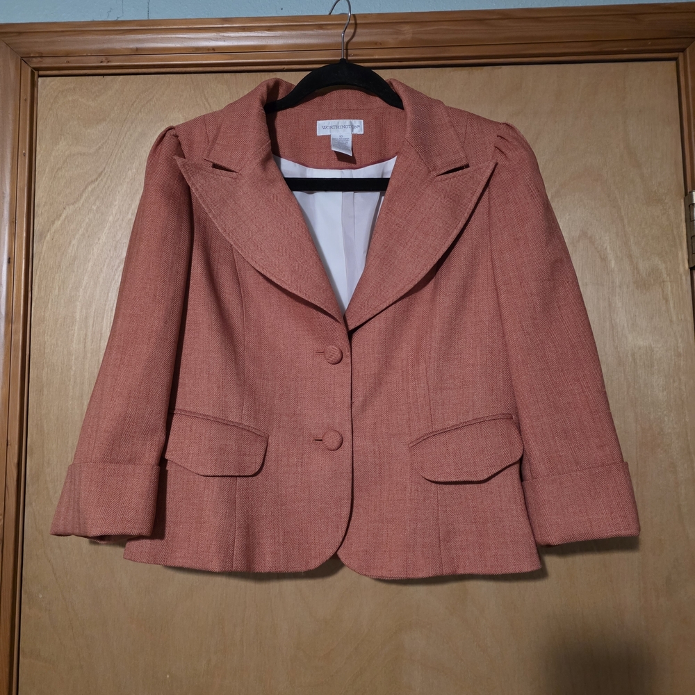 Worthington Orange Blazer Sz 10